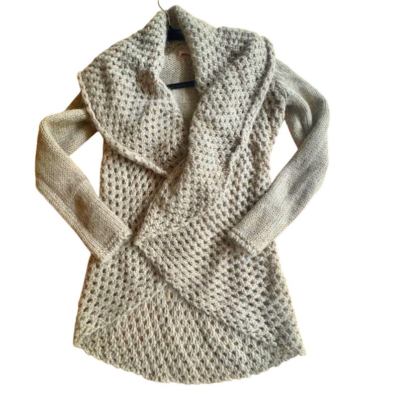 Anthropologie Elsamanda Italian Mohair Wool Knit Cardigan Sweater Sz SMALL Bild 1