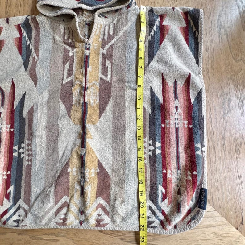 Pendleton White Sands Hooded Kids Towel Poncho SW Tribal Geometric Terrycloth image 13