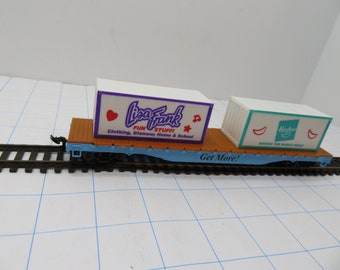 MH 311 HO IHC Flat Container Car With Containers Vintage 2001 Brand New