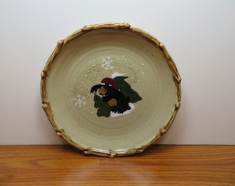 MH 800 Make The Season Bright 8" Salad Plate Bear With Trees Vintage Replacement Plate
