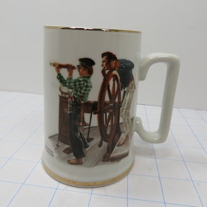H 308  River Pilot Long John Silvers/Norman Rockwell Collector Mug - 1985 Brand New In Box