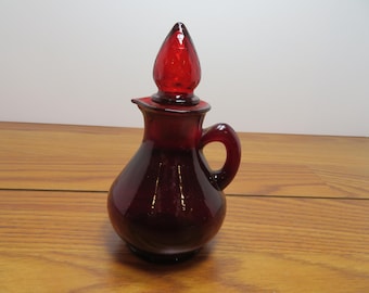 T 801 Vintage Avon Ruby Red #14 Cruet 1975 Excellent Condition