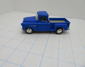 MH 456 5" Die-Cast 1955 Chevy Stepside Pick Up Pull Back Brand New Old Stock Blue