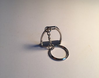 English Stirrup Iron Key Chain - Chrome Finish - Ready To Ship!