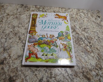 P 327 Vintage 1984 A Treasure Of Mother Goose - Hard Cover With All The Nursey Rhymes - Very Colorful And Excellent Condition