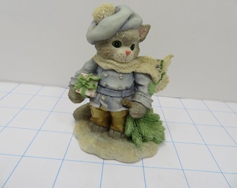 H 390 1995 Calico Kittens Oh Tannenbaum Christmas Vintage Like New 5C10/091