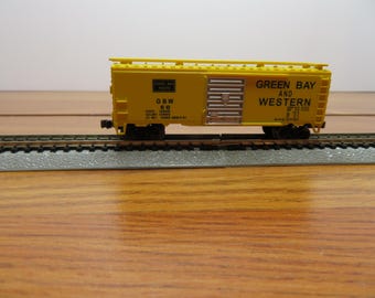 MH 304 N Gauge Bachmann Green Bay & Western 60 Box Car Brand New Old Stock
