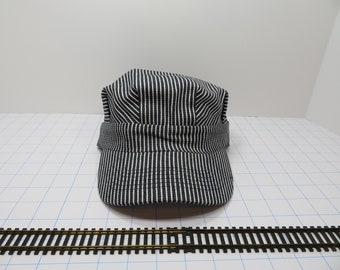 Adult Classic Striped Train Engineer's & Brakeman's Hat Adjustable