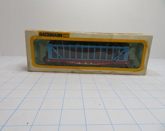 F 15 HO Bachmann ATSF 90850 Vintage 1980's Pulpwood Flat Rack Car Brand New Old Stock