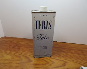 T 112 Jeris Talc Full Metal Can Rare Vintage 1935 Great Shape - Still Smells Great