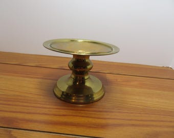 T 660 Vintage Brass 1970 Candle/Plant Holder Great Condition