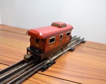 T 554 O/27 Marx 556 Caboose 1948 With Litho Frame Great Shape