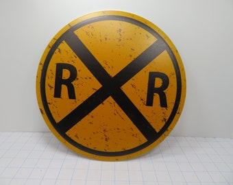 MH 226 Tin With Weathered Look R/R Sign New Old Stock