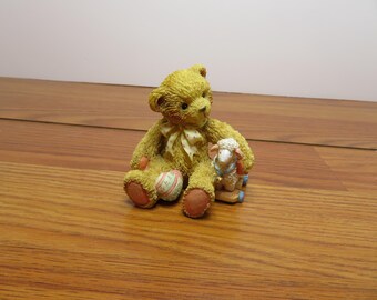 T 601 Vintage Cherished Teddies Chelsea #910694 Good Friends Are A Blessing - Resin No Chips Or Cracks