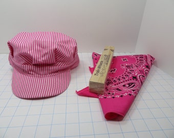 Girl's Railroad Kit - Hat In Pink! Adjustable