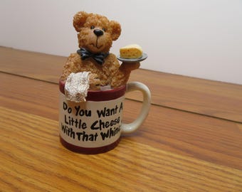T 595 Boyd's Bears 2003 Blah Blah Blah #24404Do You Want A Little Cheese With That Whine - No Chips Or Cracks