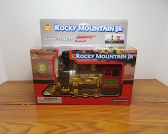 T 799 Rocky Mountain Jr. Locomotive Authentic Horn Sound, Headlight, Bump & Go - Battery Operated - Brand New Old Stock