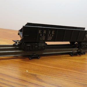 P 139 O Gauge Marx Erie Open Gondola 151170 Vintage 1950 - Chip Missing Off Top Rail - Solid & Rolls Nice