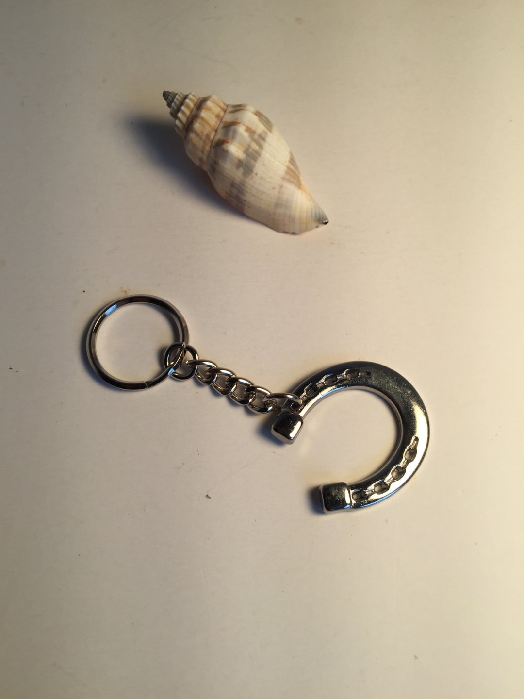 Horseshoe Key Chain Chrome Ready to Ship Etsy
