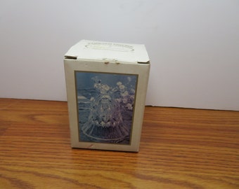 MH 803 Forever Favors Songbird (4)  24% Lead Crystal Bell 330133 Vintage New Old Stock