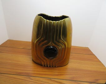 T 687 Vintage 1960 Brass Vase III Moxie Interior India - Rare