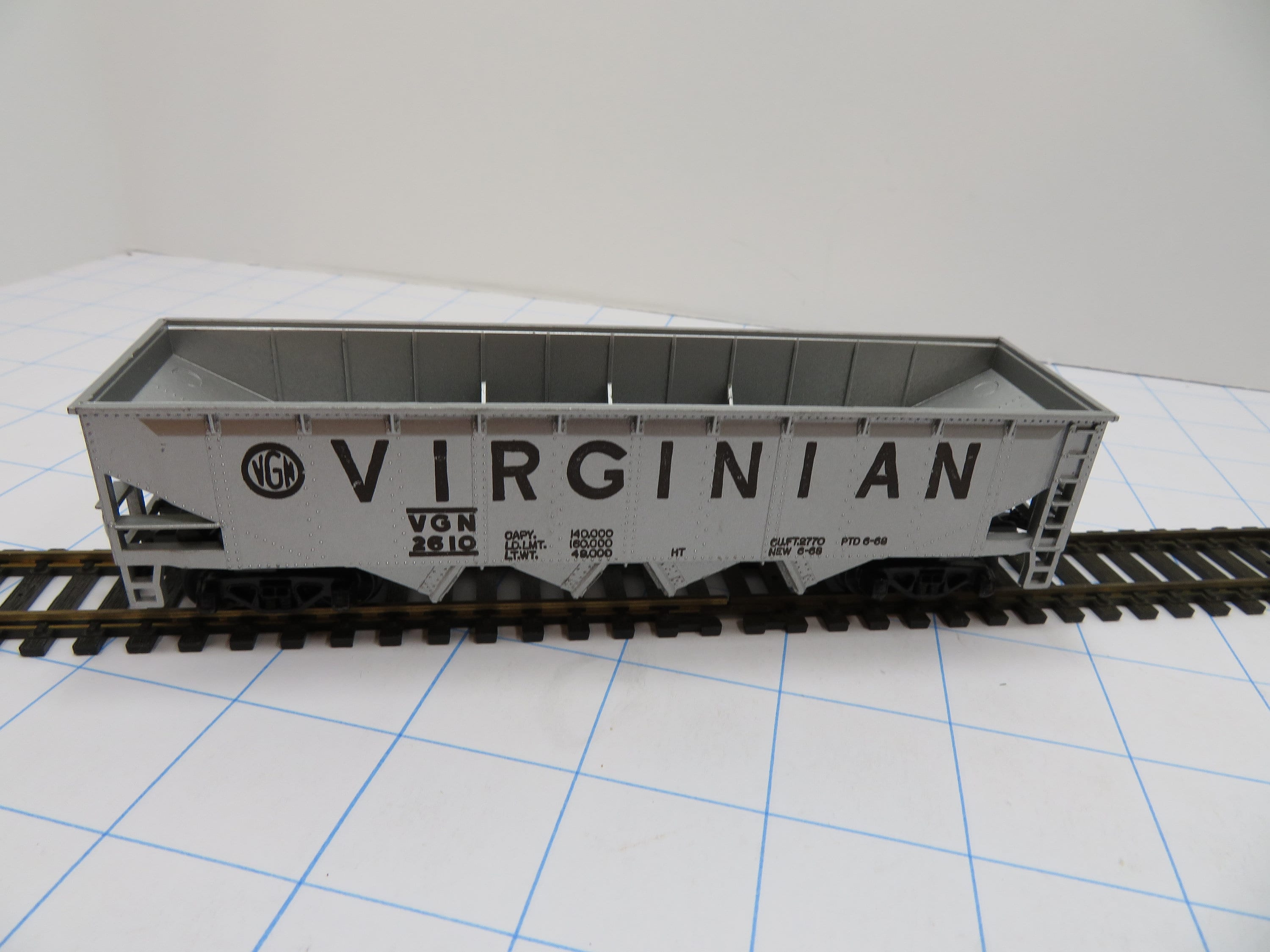 H 129 HO Tyco Hopper Car Virginian 2610