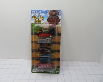 MH 624 Die-Cast Pull Back Train (5) Piece  Black/Red - Brand New Old Stock
