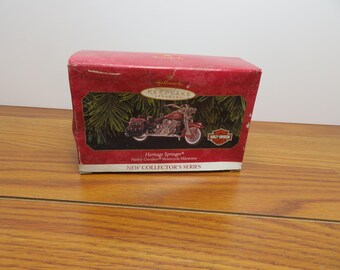 T 815 Vintage Hallmark Harley Die Cast 1999 Heritage Springer Ornament - Brand New Old Stock