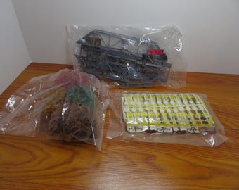 T 1006 HO Life-Like 1986 Girder Bright With Red Working Light, (72) Signs (6) Telephone Poles (4) Trees- All Factory Sealed - Brand New