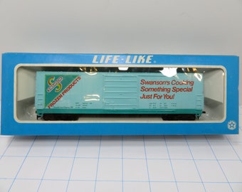 MH 10 HO Life-Like Campbell's Swanson's Box Car Vintage 1982 Brand New