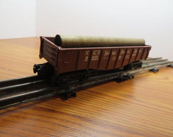 T 423 O Gauge Lionel 9031 Nickel Plate Road 9031 Gondola 1973 With Logs Nice Shape Vintage