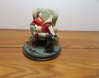 T 785 Vintage Norman Rockwell 1991 Sitting Pretty #E0250 Collector Edition - Stone Resin - No Chips Or Cracks