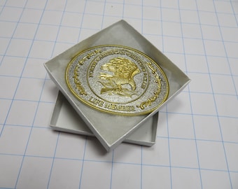H 851 Vintage 1970's North American Hunting Club Life Member Gold/Silver Metal Belt Buckle - Brand New Old Stock
