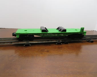 T 725 Lionel O - O/27 Gauge Northern Pacific 9120 Flat Car 1970 Well Weighted, Operating Couplers Great Condition