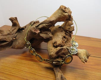 T 641 Vintage Neckless Brass, Copper 1980 Excellent Condition