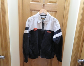 T 753 Harley Davidson Women's 2002 Light Jacket With Logo's Front & Back - Brand New Old Stock