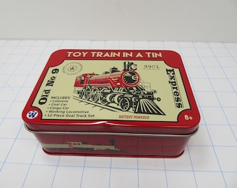 MH 221  Child's Battery-Operated Toy Train In A Tin - Brand New Old Stock