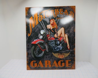 Legends Motorhead Garage Tin Vintage Sign New Old Stock