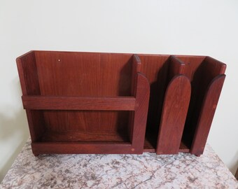 T 773 Vintage 1980 Solid Teak Dish & Glass Utensil Rack Made In Thailand Taken Off An Old Cabin Cruiser Yacht In The Galley - Mint Condition