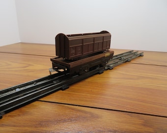 T 868 O Gauge Marx Renovated Wood/Tin Flat Car 1950's With Load - Nice Shape