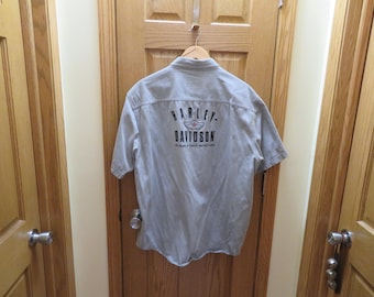 T 767 Harley Davidson Anniversary 2003 XL Short Sleeve Shirt 100% Cotton Dress Shirt Lots Of Logos Like New Excellent Condition