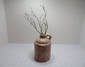 P 371 Pink Sponge Ware Ceramic Jug By Henn 1970's - No Chips Or Cracks