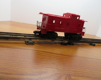 T 456 O Gauge Lionel Vintage 1955 Lionel Lines #1007 Caboose Post War - Metal Wheels Great Shape