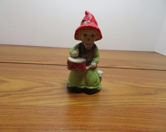 F 342 Vintage MWC 1980 Porcelain Little Drummer Boy Bell - Hand Painted - No Chips Or Cracks