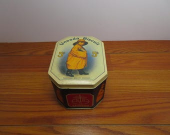 T 700 Vintage 1980 Uneeda Biscuit Bristol & Nibisco Tin Excellent Condition