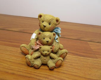 T 609 Vintage 1991 Cherished Teddies #950505 Theodore, Samantha, & Tyler Friends Come In All Sizes
