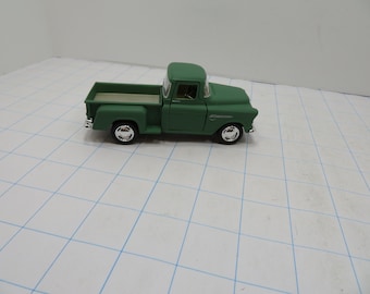 MH 455 5" Die-Cast 1955 Chevy Stepside Pick Up Pull Back - Brand New Old Stock Green