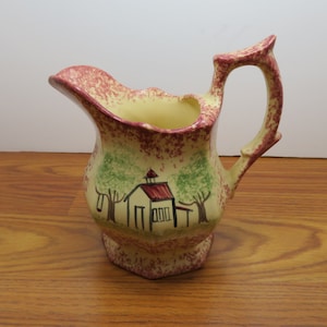 H 735 Old School House Pitcher Vintage Old New Stock