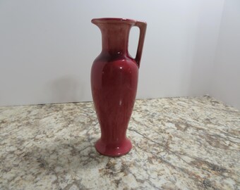 P 325 Vintage Ceramic Peony Rose Pitcher Vase Carafe - Japan Mid - Century 1960's Mint Condition - No Chips Or Cracks