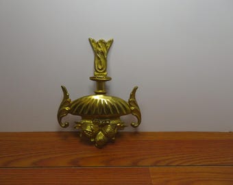 T 678 Vintage 1980 Brass Wall Sconce Made In India